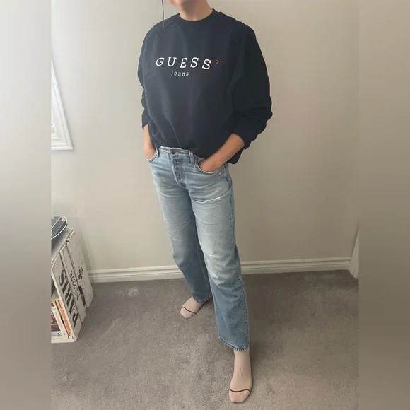 Vintage Unisex Guess ‘Made in Canada’ Oversized Crewneck Sweater - Picture 2 of 6